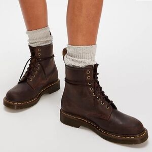 Dr. Martens Brown Lace up Air Wair Bouncing Soles Boots